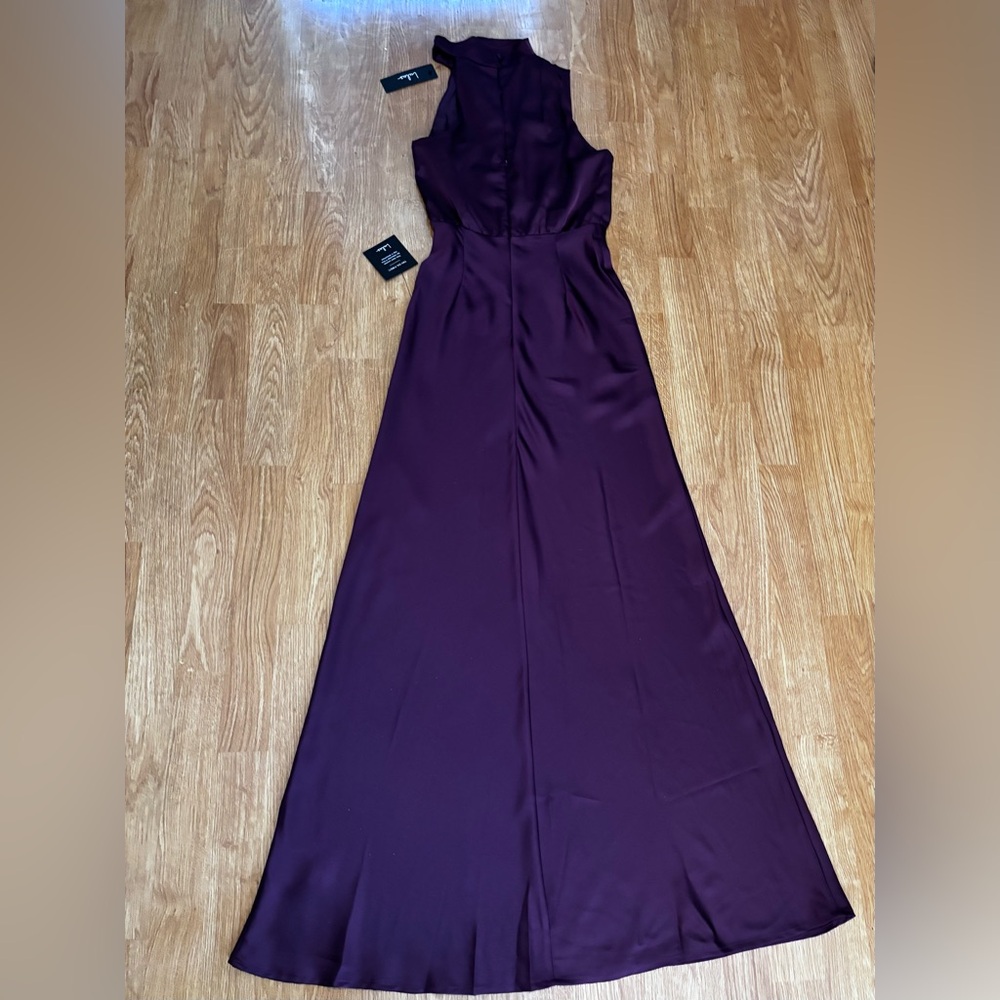 Lulus Distinctive Charm Purple Satin Asymmetrical Maxi Dress Size XS - Picture 5 of 17